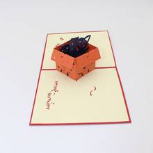 Handmade 3D Pop Up Cat Hidden In Box Greeting Card With Envelope Invitation Birthday Christmas Wedding Party Decoration 2024 - buy cheap
