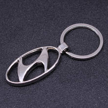 LLavero de metal 3D con diseño de doble cara para Hyundai, llaveros con logotipo, regalo creativo de 4S para hombre, accesorios para coche 2024 - compra barato