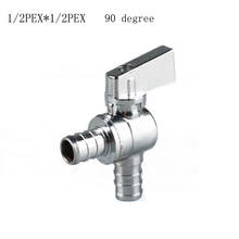 brass angle valve 1/2 90 degree angle valve lead free angle stop valve pex angle valve bathroom chrome plated 2024 - buy cheap