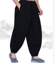 Хлопковые брюки для медитации унисекс на весну и осень, форма для боевых искусств, штаны для кунг-фу, буддийские военные спортивные брюки для занятий боевыми искусствами 2024 - купить недорого
