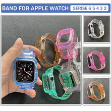 Ремешок для Apple Watch, силиконовый прозрачный, 38/40/42/44 мм 2024 - купить недорого