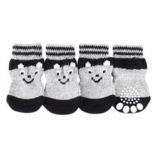 4 pcs Lovely Pet Puppy Soft Warm Socks Boots Winter Canvas Dog Shoes Small Dogs S-XL 2024 - buy cheap