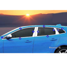 For Volvo V40 2013 2014 2015 2016 2017 2018 2019 Car Sticker Stainless Steel Glass Window Pillar Middle Column Strip Trim 2024 - buy cheap