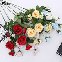 Meldel Bouquet Artificial Silk Rose Flower Wedding Bouquet 7 Heads Flower Bridal Prom Party Wedding Supplies Marriage Decoration 2024 - buy cheap