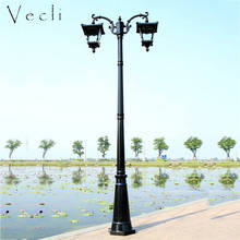 (H≈2.3M)European garden lamp, outdoor waterproof community street lamp, garden villa road double head high pole landscape lamp 2024 - buy cheap