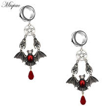 Miqiao-pentagrama de acero inoxidable, polea de murciélago rojo, expansor de oreja de 6mm-30mm, joyería para Piercing corporal, 2 uds. 2024 - compra barato