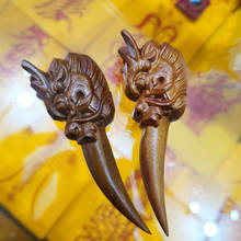 Taoist supplies, jujube wood, dragon head teeth pendant, Taoist magic tools, Taoist crafts 2024 - buy cheap