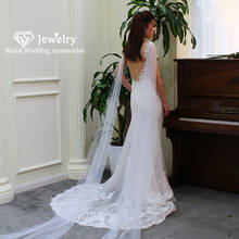 CC Wedding Veil Women Bridal Hair Accessories 100% Handmade Long Chapel Veils White Ivory Tulle Special Design Hot Sale V691 2024 - buy cheap