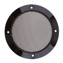 4 "preto alto-falante círculo decorativo subwoofer grill capa protetor de malha 2024 - compre barato