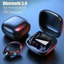 Беспроводные наушники Bluetooth, TWS наушники с шумоподавлением, спортивная водонепроницаемая гарнитура, стерео беспроводные наушники 9D с микрофоном 2024 - купить недорого