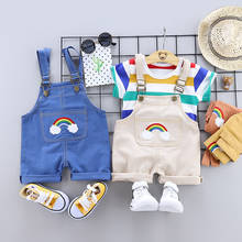 Ropa de bebé arcoíris para niños de 1 a 5 años, monos y camisetas de 2 piezas, ropa para adolescentes, conjuntos de ropa, 2021 2024 - compra barato