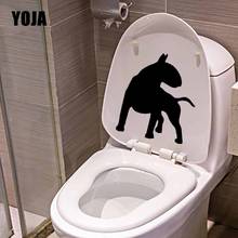 YOJA 18.4X22CM English Bull Terrier Wall Sticker Silhouette Toilet Decal Dog Breed Home Decor T5-1587 2024 - buy cheap