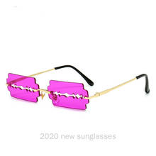 Новые роскошные брендовые Дизайнерские Модные прямоугольные солнцезащитные очки без оправы Женские винтажные солнцезащитные очки с градиентной оправой со стразами для женщин NX 2024 - купить недорого