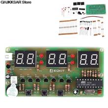 Kit relógio eletrônico digital c51 diy, conjunto diy, conjunto de peças e componentes eletrônicos 2024 - compre barato