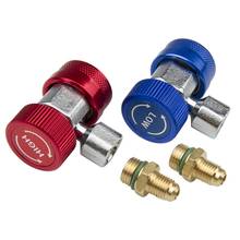 R134a adaptadores de conector rápido, alto e baixo, tipo coletor ac, conjunto automático para a/c coletor medidor, adaptador de bronze 2024 - compre barato