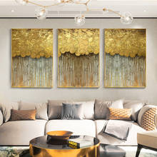 Nordic Abstract Golden Wall Art Canvas Painting 3 Panels Posters and Print Gold Lines Decorative Home Pictures No Frame Cuadros 2024 - buy cheap