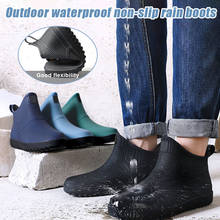Men Low-top Rain Boots Slip Resistant Waterproof Splash-proof Rainshoes Outdoor Camping Hiking 2024 - buy cheap