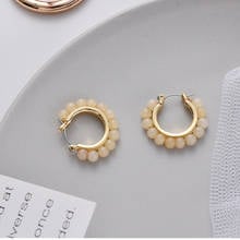 Simple fashion Korean version beautiful colorful Handmade Beaded Earrings temperament girl fashion accessories accessories gift 2024 - buy cheap