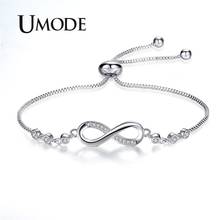 UMODE-pulsera de abalorios Infinity para mujer, accesorio de joyería de cristal de circonia cúbica, cadena pavimentada, Color dorado, UB0132, nueva moda 2024 - compra barato