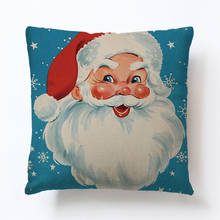 Funda de almohada suave para niños, cobertor de almohada suave de Papá Noel, regalo de Año Nuevo, sofá, decoración de coche, 45x45CM 2024 - compra barato