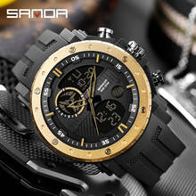 SANDA Brand Luxury Men Outdoor Sports Quartz Wristwatches 30m Waterproof Chronograph Clock Shock Resistant relogio Militar Watch 2024 - buy cheap