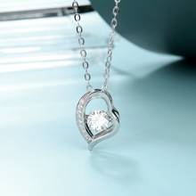 GEM'S BALLET 5.0mm D Color 0.5Ct Moissanite Diamond Heart Pendant Necklace For Women 925 Sterling Silver Moissanite Jewelry 2024 - buy cheap