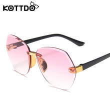 KOTTDO-gafas de sol cuadradas de gran tamaño para niños y niñas, lentes de sol cuadradas de gran tamaño, con degradado, Uv400 2024 - compra barato