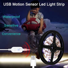 WENNI LED Motion Sensor Strip Light LED Ribbon Waterproof DC 5V USB LED Lamp PIR Kitchen Cabinet Light Tape 0.5m 1m 2m 3m 4m 5m 2024 - buy cheap
