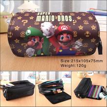 Game Super Mario Canvas Pencil Case Women Travel Makeupbag Student Penbag Cartoon Boys Girls Zip Cosmetic Bags Stationery Gift 2024 - buy cheap