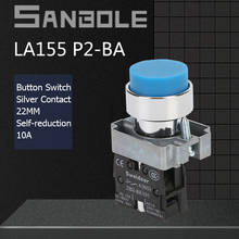 22 мм, кнопочный выключатель XB2, круглые быстроразъемные переключатели электропитания с высокой головкой, 10 А, 600 В, с серебристым контактом 2024 - купить недорого