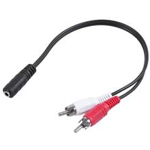 3,5mm estéreo hembra 2 RCA macho AV cable auxiliar o cable adaptador 2024 - compra barato