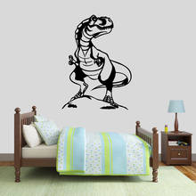 Tyrannosaurus Wall Decals Dinosaur Theme Door Window Vinyl Stickers Kids Boys Bedroom Nursery Home Decoration Art Wallpaper Q412 2024 - buy cheap