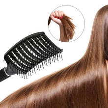 Escova de cabelo para mulheres, pente de cerdas e nylon, escova de cabelo encaracolada, desembaraçadora, para salão de cabeleireiro, ferramentas de estilo, 1 peça 2024 - compre barato