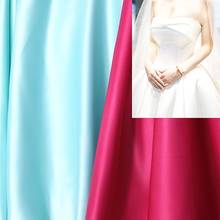 Tecido para vestido de noiva e casamento, cetim com 1 metro de alta qualidade, fosco, taiwan, 200g/metro, 150cm de largura 2024 - compre barato