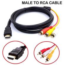 HDMI-compatible con AV HDMI-compatible con 3RCA, cable de audio y vídeo rojo, amarillo y blanco, HDMI-compatible con cable AV 3RCA 2024 - compra barato