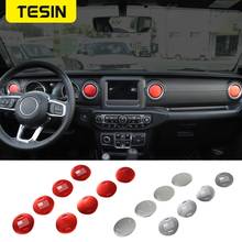 TESIN Car Dashboard Air Conditioning Vent Decorative Cover Stickers Accessories For Jeep Gladiator JT For Jeep Wrangler JL 2018+ 2024 - buy cheap