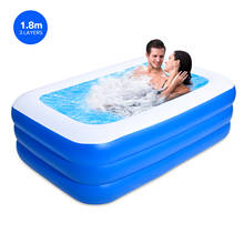 Portable Folding Bathtub For Baby Inflatable Bath Enjoy Life PVC Bathtub Air Pump Warm Mini Swimming Pool 2024 - buy cheap