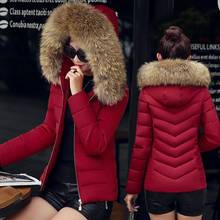 2019 Fashion Women Winter Hooded Warm Coat Fur Collar Cotton Padded Jacket Female Short Parkas Slim Wadded Jackets Plus Size 5XL 2024 - buy cheap