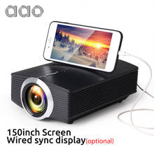 Мини-проектор AAO YG500 Upgrade YG510, 1080P 1800 люмен, портативный светодиодный ЖК-проектор для домашнего кинотеатра, USB HDMI, 3D проектор, басовая колонка 2024 - купить недорого