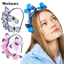 Diadema de mariposa hecha a mano molanesa para niña, diadema de Hiar para niña bonita, accesorios para el cabello de alta calidad, tocado para mujer 2020 2024 - compra barato