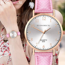 Hot Sale Luxury Fashion Leather Strap Watches Quartz Analog Round Wrist Watch Dress Ladies New Women's Arabic numerals Clock 2024 - buy cheap