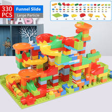 Small Particle Magical Marble Race Run Block Building Blocks Sets Funnel Slide DIY Bricks Kits Educational Toys For Children 2024 - buy cheap