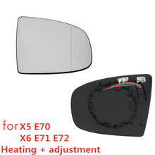 1 Pair Car Rear View Mirror Side Door Mirror Glass Heated + Adjustment for-BMW X5 E70 X6 E71 E72 2007-2014 51167174981 2024 - buy cheap