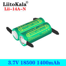 LiitoKala-batería recargable de iones de litio para linterna LED, pila recargable de iones de litio para linterna LED de 18500, 1400mAh, 3,7 V, recargable, níquel, bricolaje, Lii-14A 2024 - compra barato