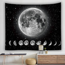 Nature Black Sun Moon Tapestry Wall Hanging Landscape Wall Carpet Wall Tapestry Retro Wall Cloth Tapestries Psychedelic Tapestry 2024 - buy cheap