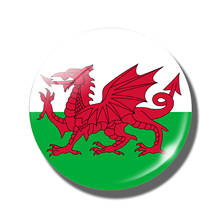 Флаг Уэльса сувенирные магниты на холодильник красный дракон магнитные наклейки на холодильник Камри с украшением в виде кристаллов Стекло кабошон домашний декор 2024 - купить недорого