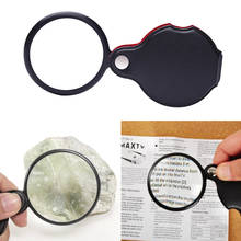 6X Mini Magnifier Foldable Reading Monocle Magnifying Glass with Leather Case for Seniors Children Reading Books Newspaper 2024 - buy cheap
