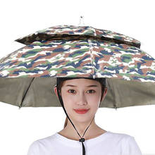 Sombrero plegable de doble sombrilla para exteriores, gorra para la lluvia y el Sol, para acampar y pescar, protector solar, sombrilla, sombreros de pesca 2024 - compra barato