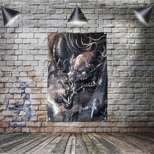 Dragon Japanese Tattoo Poster Flag Banner Home Decoration Hanging Flag 4 Gromments in Corners 3*5FT 96cm* 144cm 2024 - buy cheap
