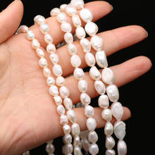 Wholesale Natural Freshwater Pearl Bead AA Big Pearl Bead Vertical Hole White Loose Bead for Jewelry Necklace Accessories Making 2024 - buy cheap